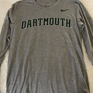 Nike Heather Gray Athletic Tee with Black Print